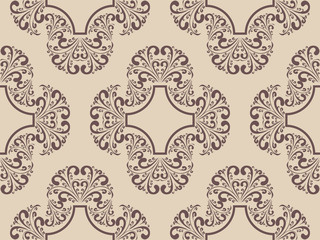 Seamless damask retro Pattern.