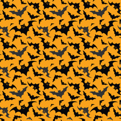 Halloween pattern with bat.