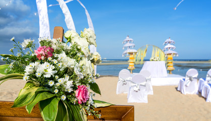 Flowers & wedding setup