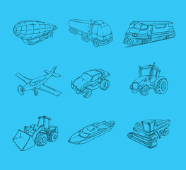 Set of transport icons.
