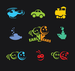 Set of transport icons.