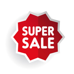 Super Sale sticker vector
