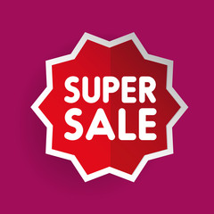 Super Sale sticker vector