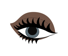 Body part. female design. eyes icon. vector graphic