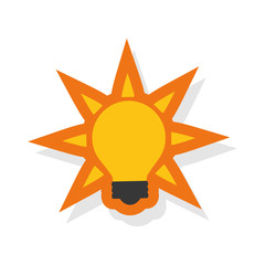 Energy design.  light bulb with lines icon. vector graphic