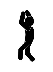 Person design. Pictogram doing action icon. vector graphic