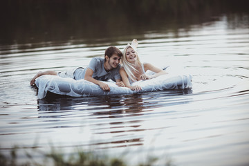 Fototapeta premium portrait of young couple in love