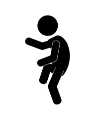 Person design. Pictogram doing action icon. vector graphic