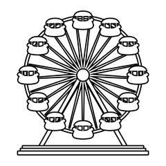 Carnival and circus concept. carousel icon, vector graphic