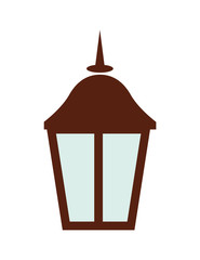 Green area and Playground object design. lamp icon. vector graph