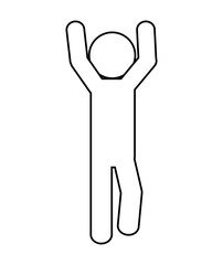 Person design. Pictogram doing action icon. vector graphic