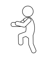 Person design. Pictogram doing action icon. vector graphic