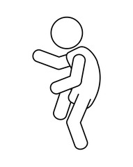 Person design. Pictogram doing action icon. vector graphic