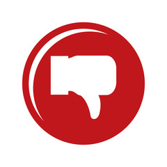 negative feeling design. thumbs down icon. vector graphic