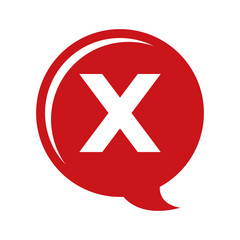 negative feeling design. x icon. vector graphic