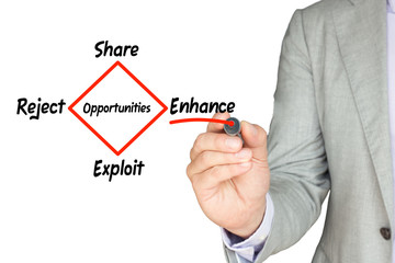 Risk management opportunity strategies concept