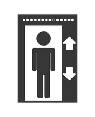 Silhouette of elevetar design, vector graphic