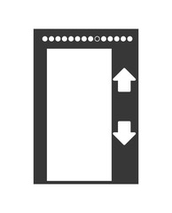 Silhouette of elevetar design, vector graphic