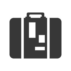 Classic suitcase for travel design, vector graphic