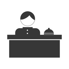 Bellboy from hotel design. pictogram icon. vector graphic