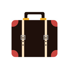 Classic suitcase for travel design, vector graphic