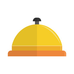 yellow bell  design, hotel icon,  vector graphic