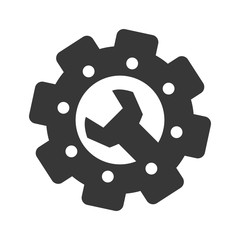Tools design. Wrench and gear icon. vector graphic