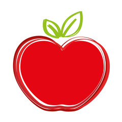 Healthy and organic food. Apple fruit icon. vector graphic