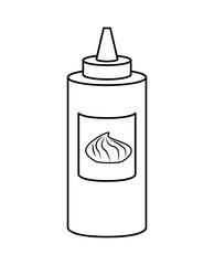 Fast and Street food concept. Eating outside. sauce jar  icon. V