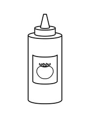 Fast and Street food concept. Eating outside. sauce jar  icon. V