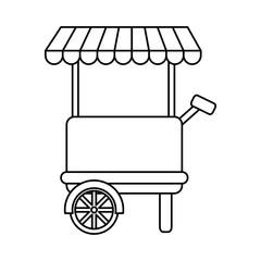 Fast and Street food concept. Eating outside. shop or store  ico
