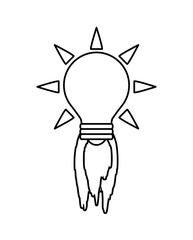 Star up concept. Idea design. light bulb  icon. Vector graphic