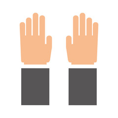 Human hand concept.  Fingers icon. Vector graphic