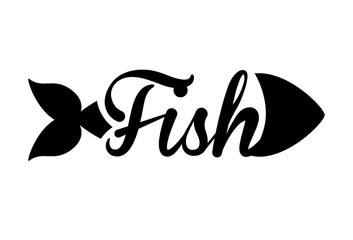 Fish design over isolated background. Sea life icon, vector grap