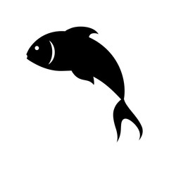 Fish design over isolated background. Sea life icon, vector grap