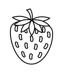 Healthy and organic food. strawberry icon. vector graphic