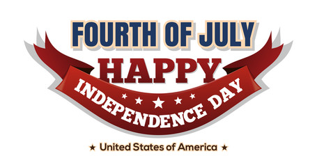 Independence Day background. Flag of the United States of America. Blurred background. Vector illustration