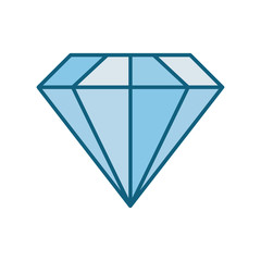 Diamond shape design. Gem icon. vector graphic