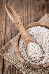 Amaranth (puffed; selective focus; close-up shot)