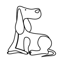 Animal and Pet love. Dog cartoon  icon. vector graphic