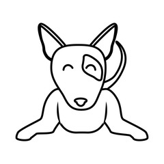 Animal and Pet love. Dog cartoon  icon. vector graphic