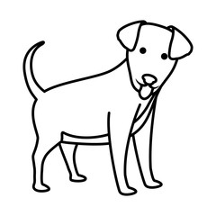 Animal and Pet love. Dog cartoon  icon. vector graphic