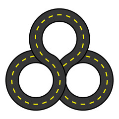 Naklejka premium Urban lifestyle concept. Street way icon. vector graphic