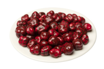 blackberry chocolate on plate
