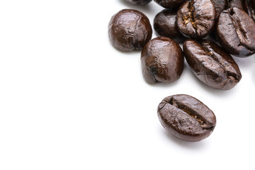 coffee beans on white background