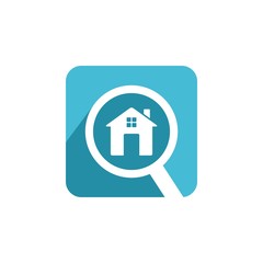 search home for rent or sale icon vector