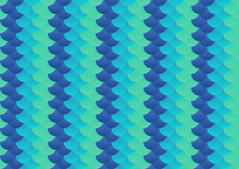 Fish scale abstract background pattern in blue. Illustration decoration design. © ammij