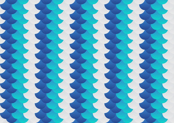 Fish scale abstract background pattern in grey blue and light blue. Illustration decoration design. © ammij