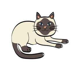 Cat concept. Cute cartoon animal icon. vector graphic