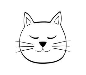 Cat concept. Cute cartoon animal icon. vector graphic